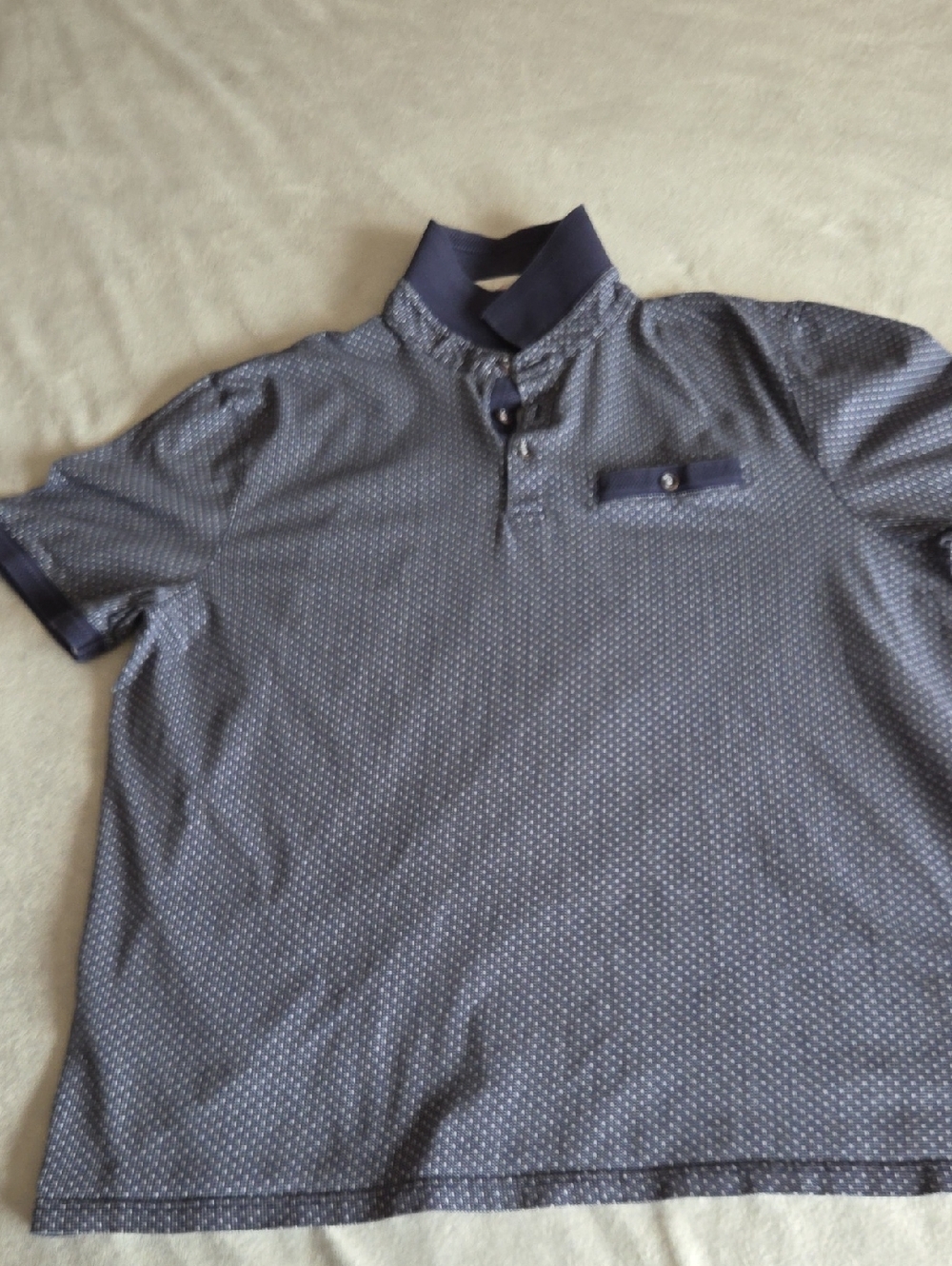 Ted Baker Polo Shirt, Navy, Size L/5.